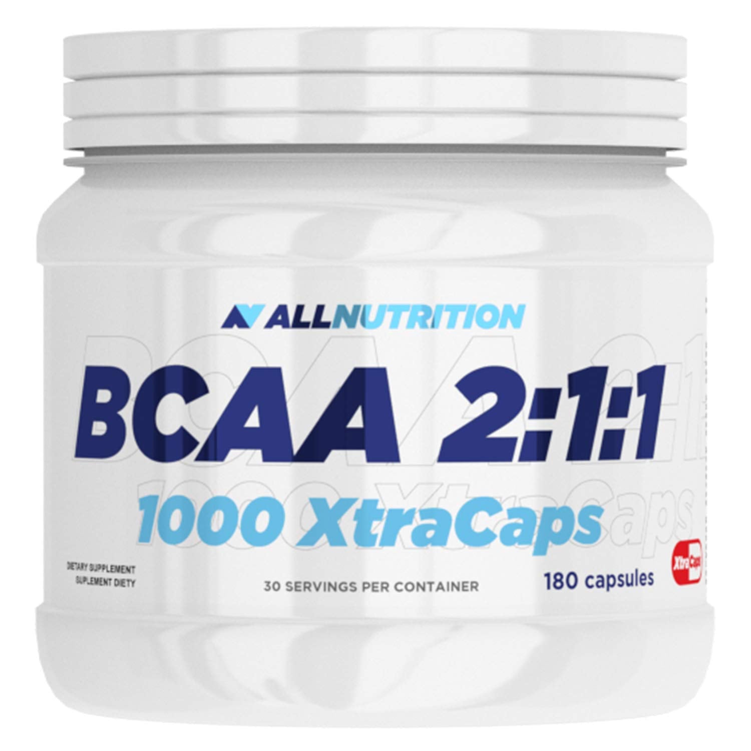 Allnutrition BCAA 2:1:1 1000 Xtra Caps - 180 Capsules for Muscle Recovery & Endurance | Pre & Post Workout Supplement for Athletes & Fitness Enthusiasts