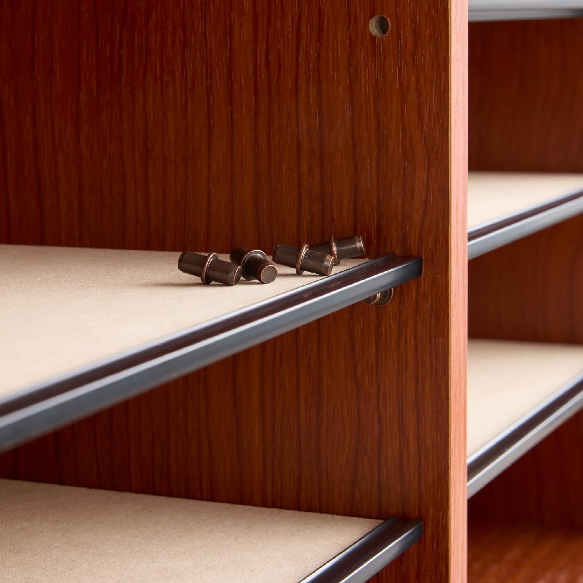 Safco 12-Compartment Literature Organizer - Adjustable Shelf Wood Mail Sorter for Office & Classroom - Cherry Finish - Perfect for Paper Storage, Document Sorting, and Mail Organization