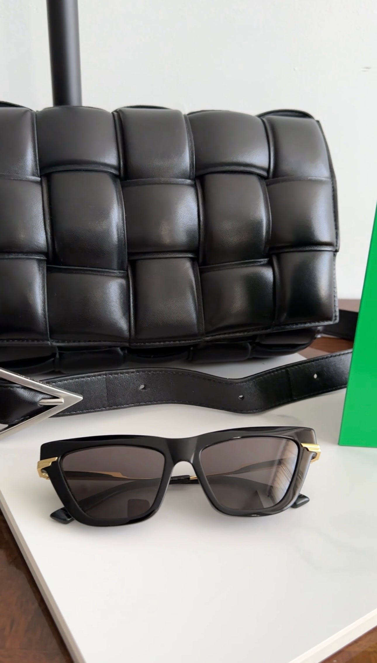 Bottega Veneta Black Cat Eye Sunglasses for Women - Luxury Designer Shades with UV Protection - Perfect for Beach, Driving & Fashion Outfits