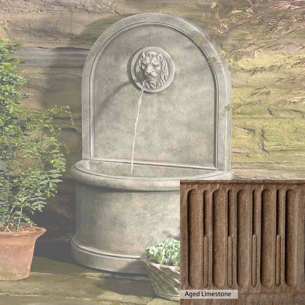 Campania International Lion Wall Fountain - Outdoor Garden Decor, Classic Roman Statue Water Feature for Patio, Yard, and Landscape Design | Perfect for Mediterranean, Tuscan, and Villa Style Gardens