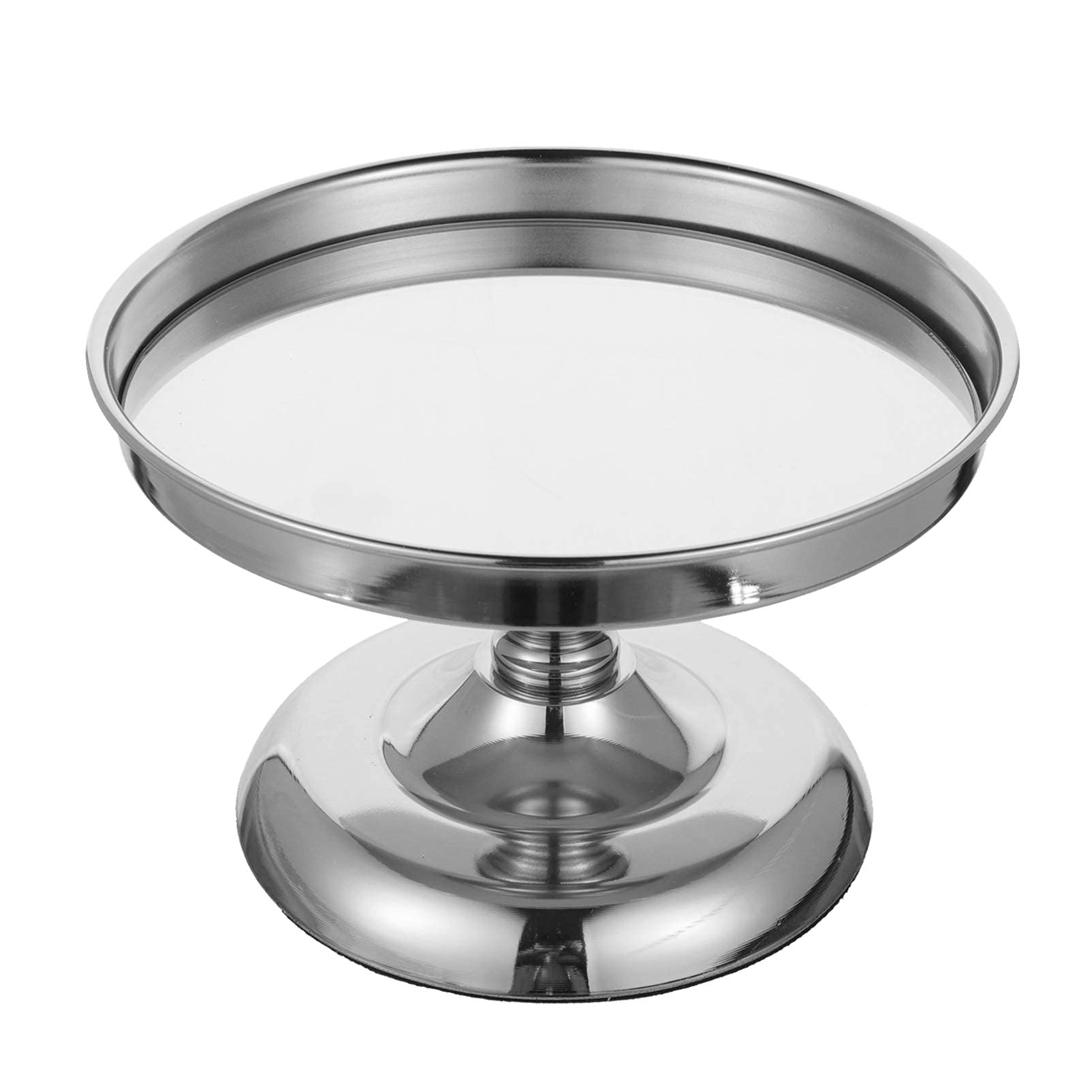 Gold 21cm Round Cake Stand with Base - Elegant Wedding & Party Dessert Display for Weddings, Birthdays, Cupcakes & Special Events
