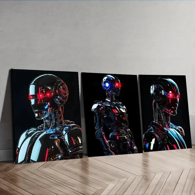 3-Piece Astronauts on the Moon Wall Art Set - 16