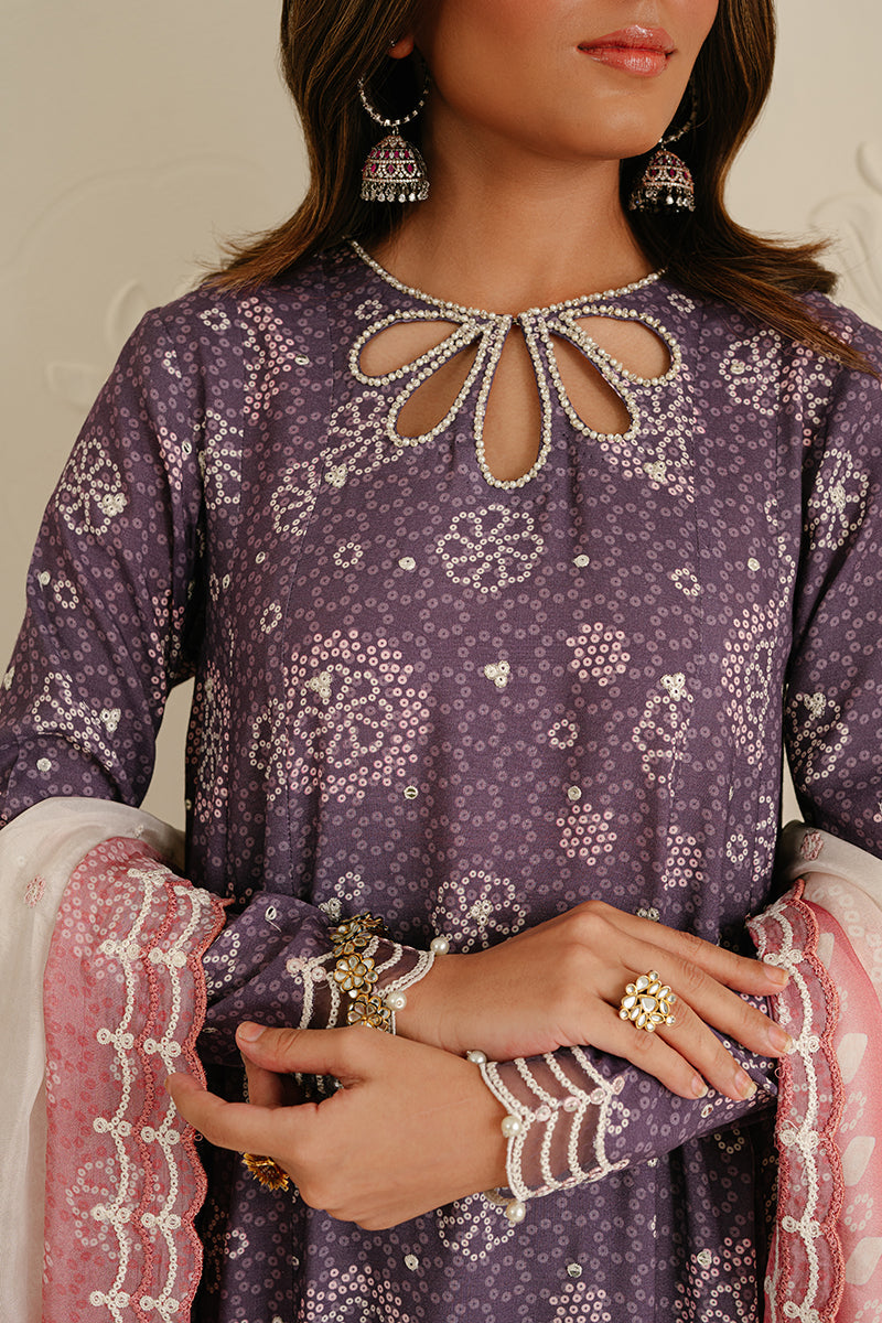 Elegant Mistic Florid 3-Piece Silk Embroidered Suit for Women - Perfect for Weddings, Parties & Special Occasions