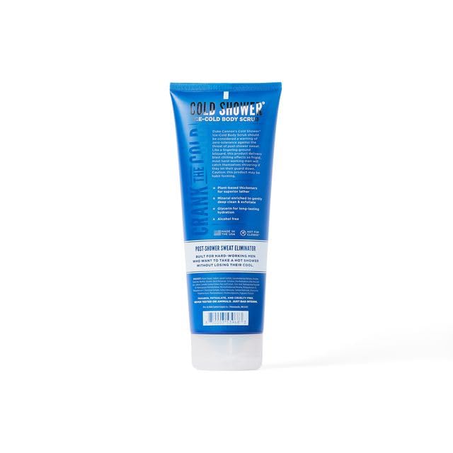 Duke Cannon Supply Co. Cold Shower Ice-Cold Body Scrub for Men - 8 Fl. Oz Exfoliating Body Wash, 2 Pack - Refreshing & Invigorating Shower Gel for Post-Workout, Gym & Outdoor Activities