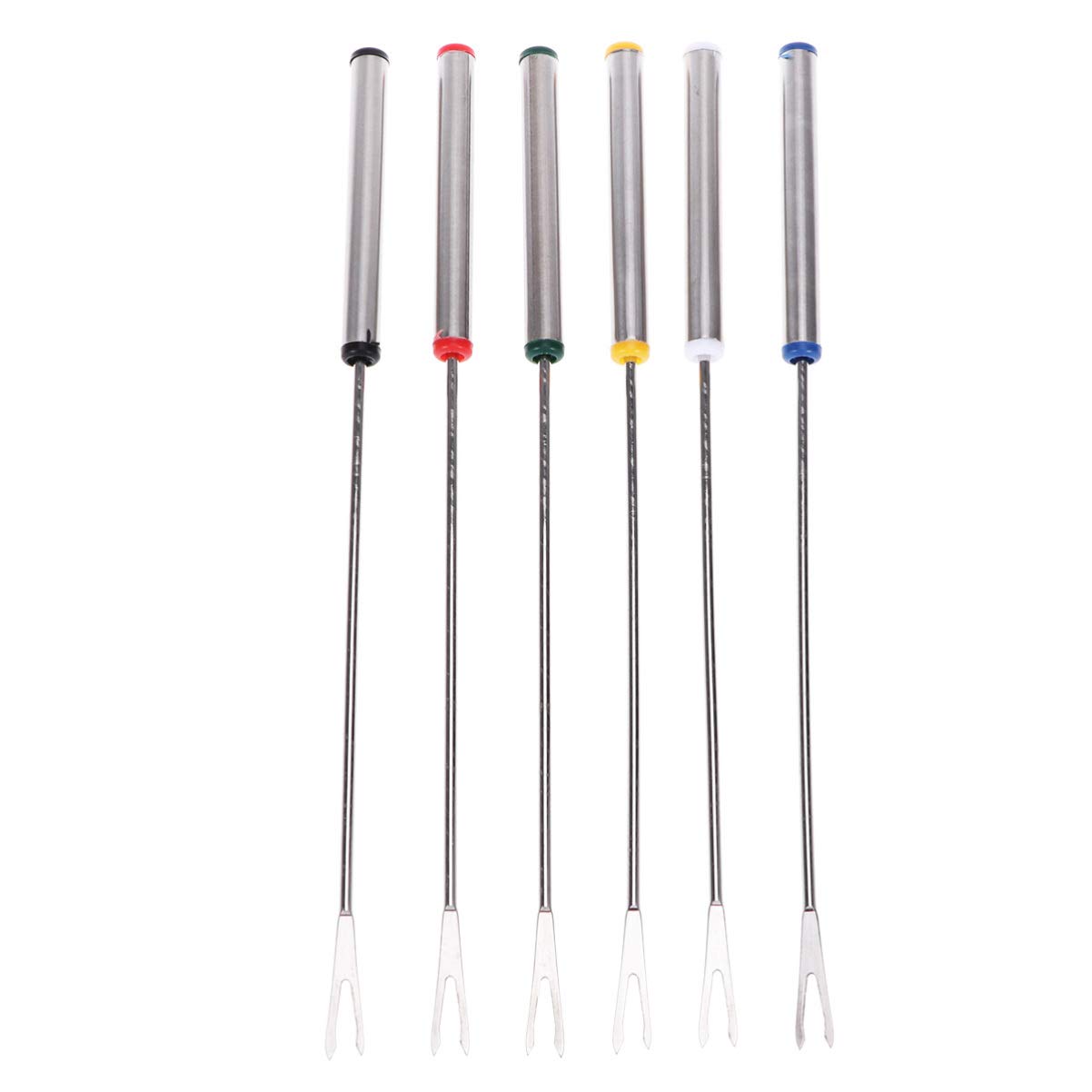 DOITOOL 12-Piece Stainless Steel Fondue Forks Set - Chocolate, Cheese & Candy Dipping Forks with Ergonomic Handles (24cm) - Perfect for Chocolate Fountains, Cheese Fondue Parties & BBQ Hot Dogs