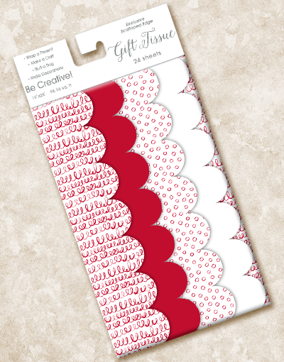 Elegant Curlicues Scalloped Tissue Paper - Premium Decorative Gift Wrapping & Party Decorations for Weddings, Birthdays, and Special Events