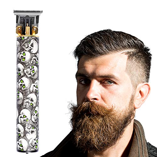 Professional Cordless T-Blade Trimmer for Men - 0mm Zero Gap Hair Clipper for Fading, Beard, Mustache & Bald Neck Edges - USB Rechargeable Barber Tool - Perfect for Home Haircuts & Professional Grooming