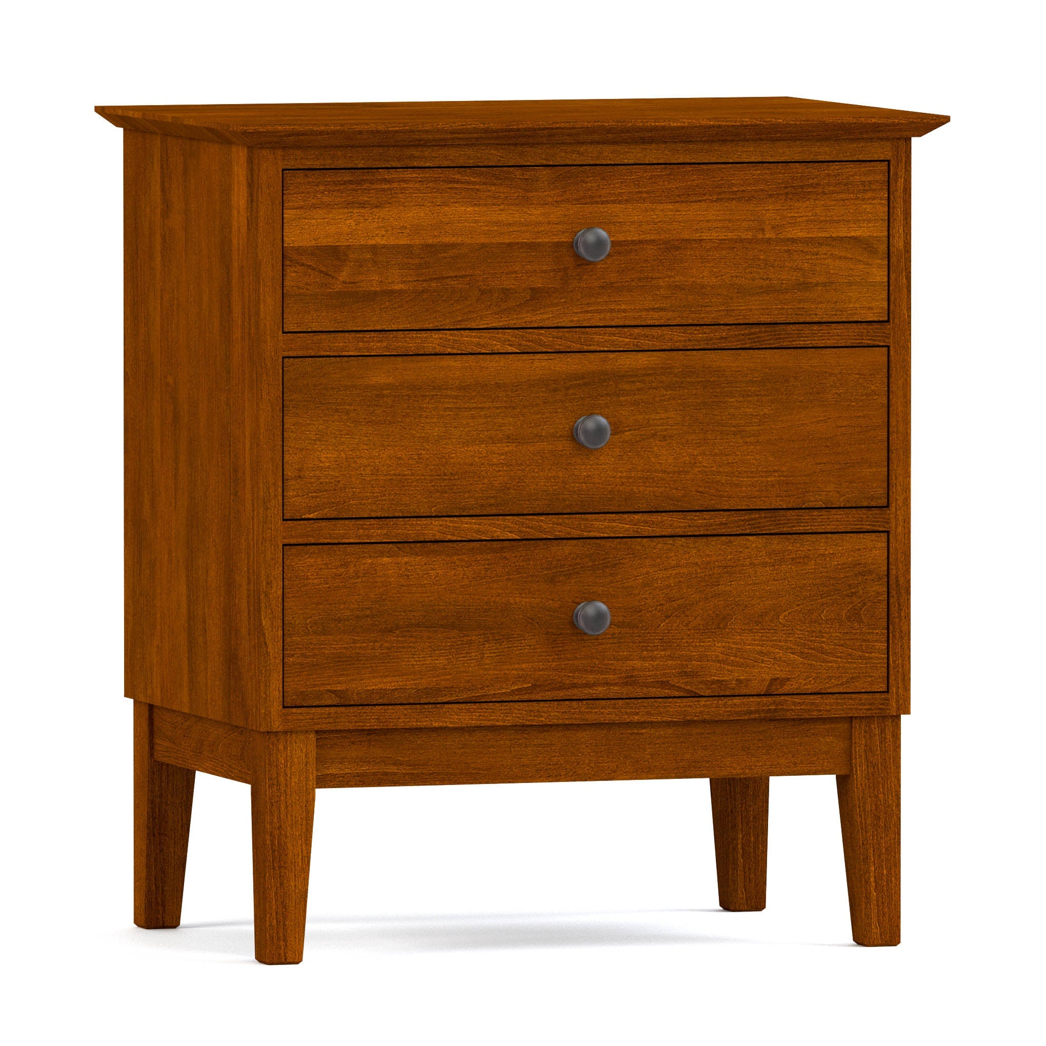 Gable Road 3-Drawer Nightstand - Modern Bedside Table with Storage for Bedroom, Living Room, or Office