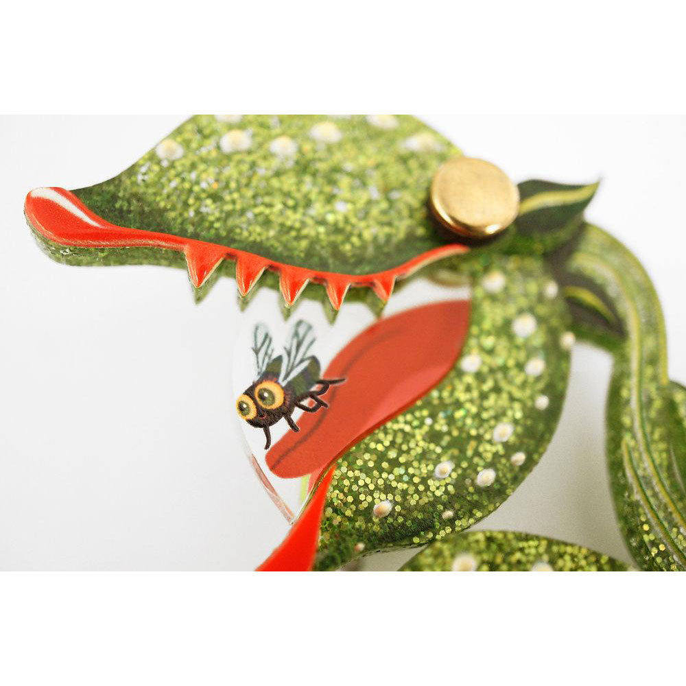 Laliblue Carnivorous Plant Brooch - Unique Venus Flytrap Pin for Women, Fashion Accessories for Nature Lovers | Perfect for Botanical Enthusiasts, Garden Parties & Nature-Themed Outfits