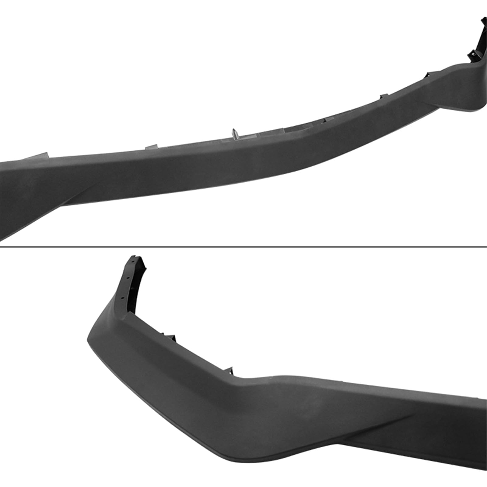 IKON MOTORSPORTS Front Bumper Lip Splitter for 2018-2023 Ford Mustang GT | R-Spec Style PP Lower Valance Protector | Unpainted Black | Enhances Aerodynamics & Aggressive Look | Perfect for Street Racing & Car Shows