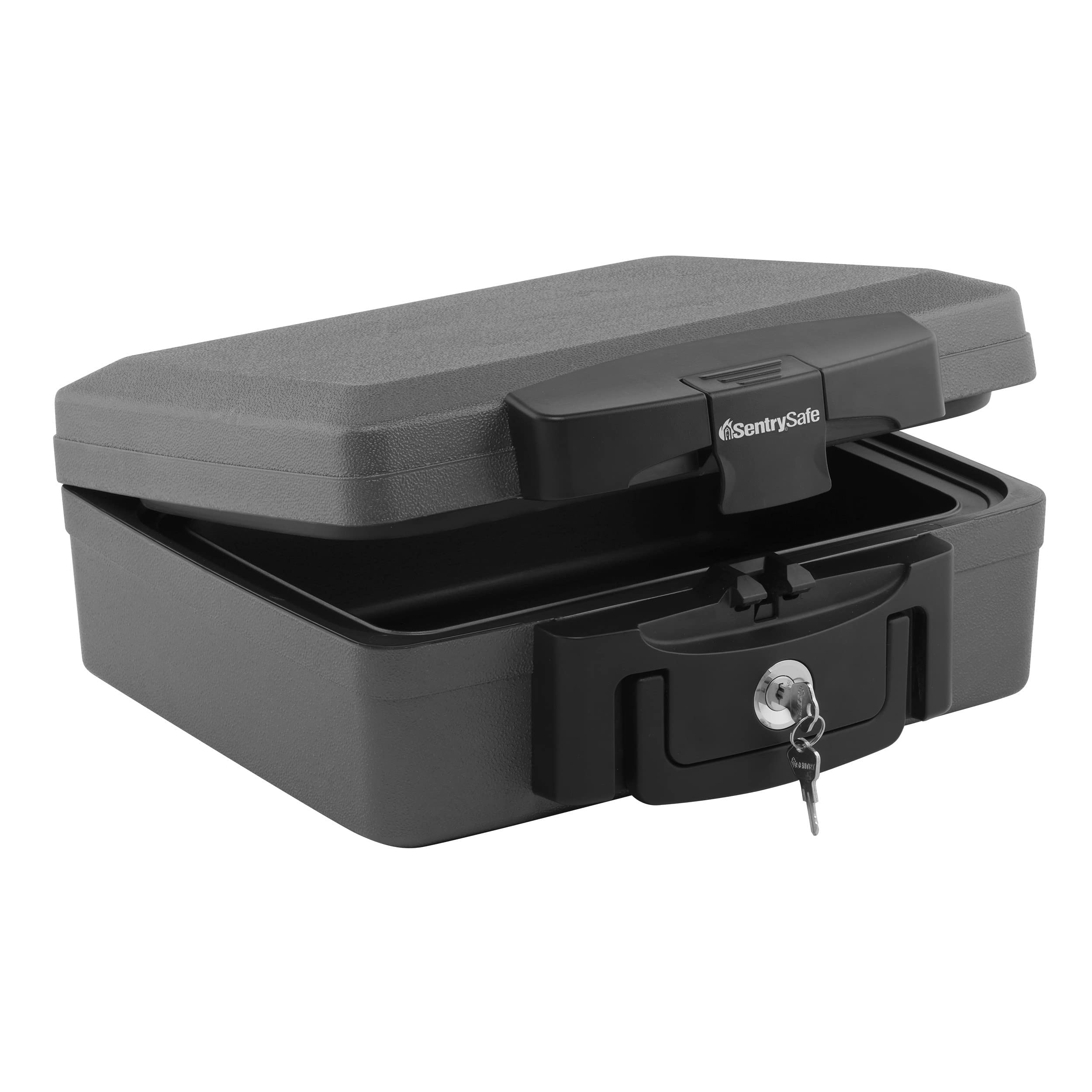 SentrySafe H0100 Fireproof Waterproof Safe Box - 0.17 Cubic Feet Home Security Chest with Key Lock (6.1x14.3x13 Inches) - Protect Documents, Cash & Valuables from Fire & Water Damage - Ideal for Home, Office & Travel Use