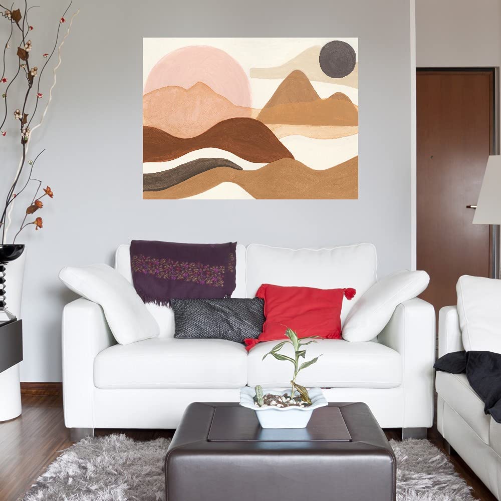 Hand-Painted Boho Canvas Wall Art by Mary Urban - Modern Abstract Painting for Living Room, Bedroom, Office & More - Ready to Hang 43x32 Inches - Perfect for Home Decor, Gifts & Interior Design