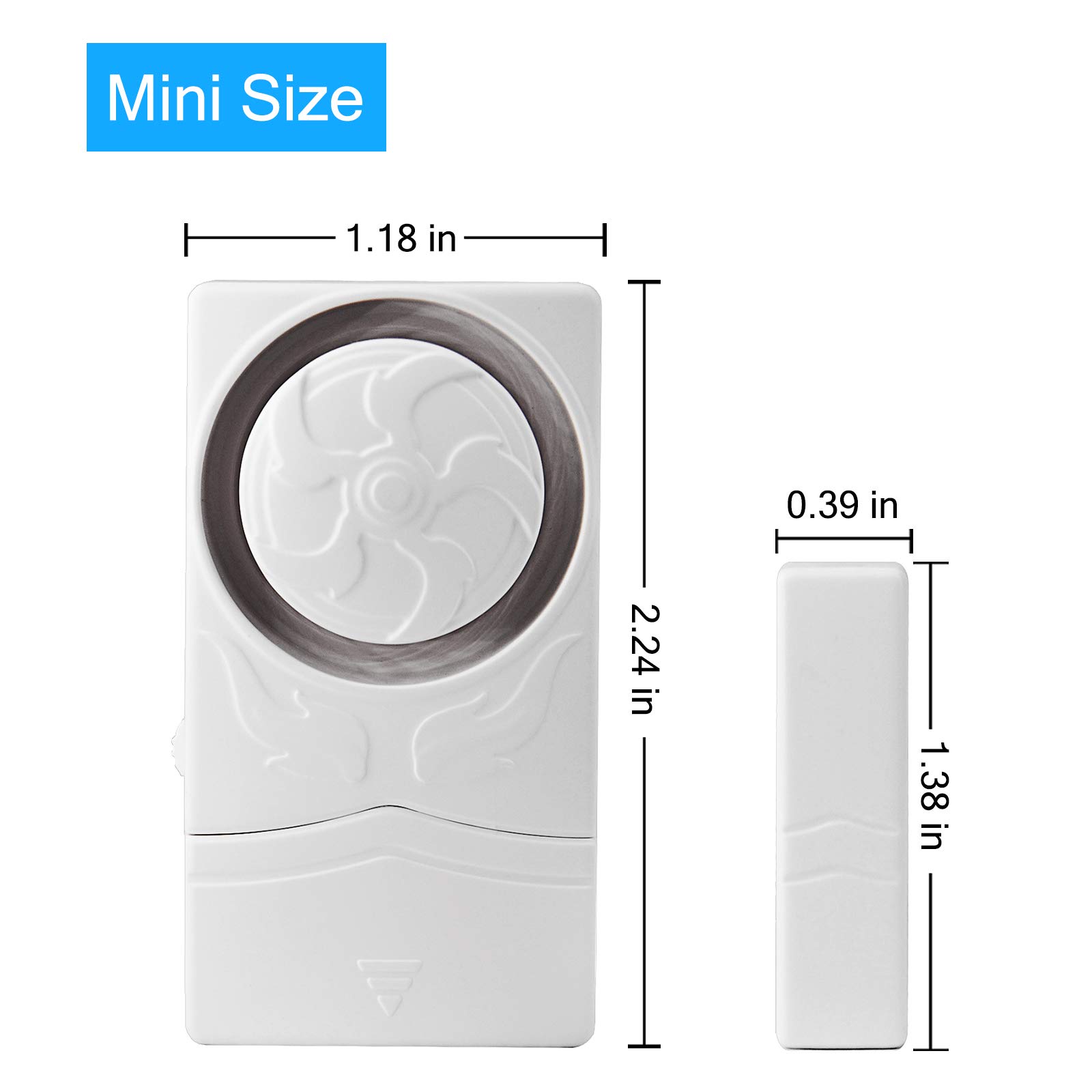 2 Pack Wireless Door and Window Alarm - 110dB Super Loud Magnetic Sensor Security Alarm with Time Delay for Home, Pool, Kids Safety | Burglar & Anti-Theft Alarm System for Enhanced Home Security