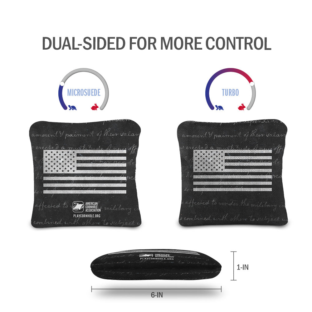 Premium Distressed American Flag Cornhole Bags Set - Regulation Weight for Backyard Games, Tailgating & Outdoor Parties