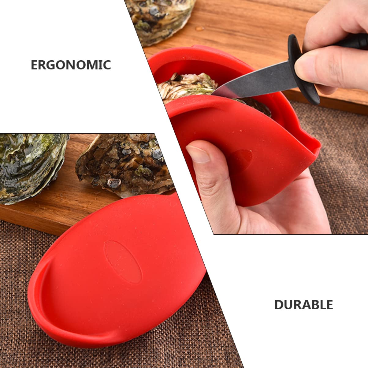 UPKOCH 3-Pack Silicone Pot Holders - Heat Resistant Oven Gloves & Kitchen Clamp for Cooking, Baking, Grilling - Perfect for Handling Hot Pots, Pans, BBQ, and Seafood Shucking - Durable Household Protective Tools