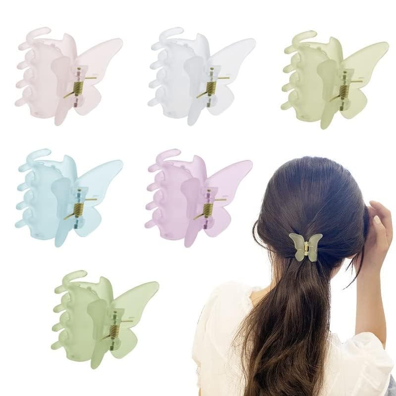 4Pcs Butterfly Hair Clips for Women - Fashion Hair Accessories, Non-Slip Claw Clips for Ponytails, Braids & Updos - Perfect for Parties, Weddings & Everyday Styling