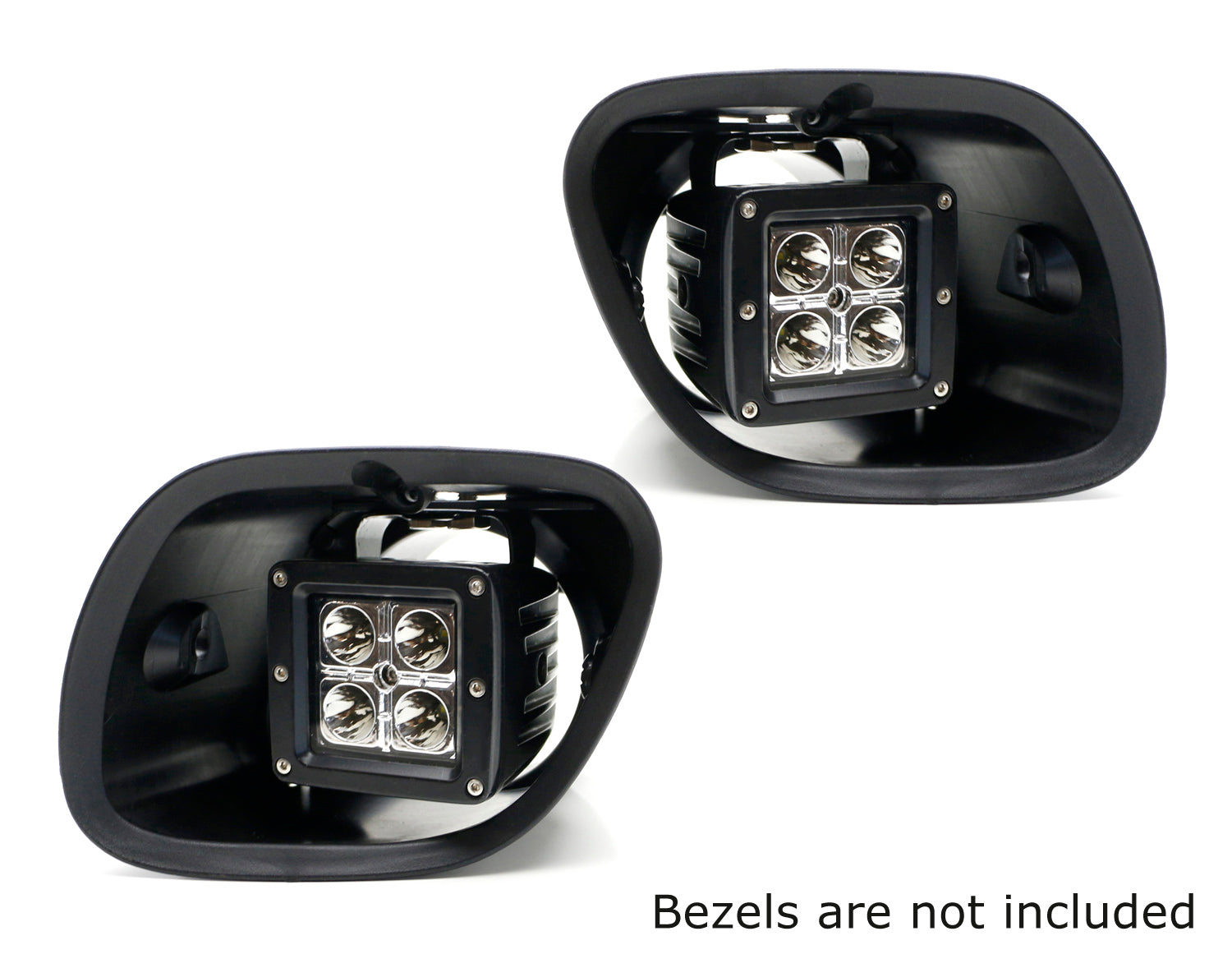 20W LED Pod Fog Light Kit with Brackets & Wiring Harness - Compatible with 2008-2017 Freightliner Cascadia Trucks - Off-Road, Foggy Weather & Night Driving Safety Lights