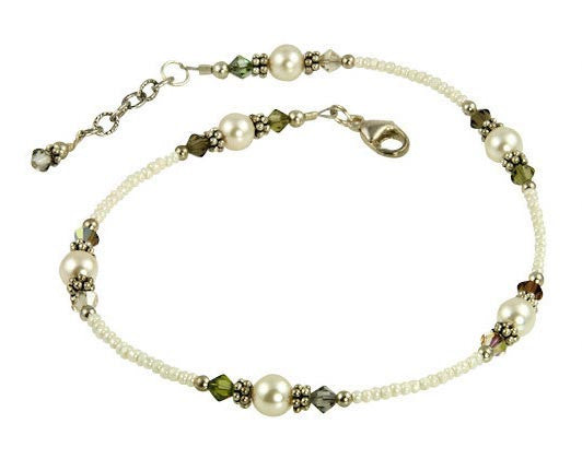 Black Crystal Beaded Anklet for Women - Elegant Bohemian Ankle Bracelet for Summer Beach, Party & Wedding Accessories