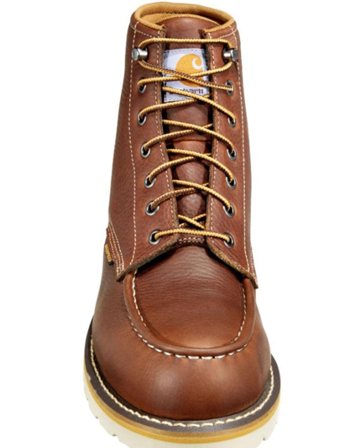 Carhartt Men's 6-Inch Waterproof Wedge Soft Toe Work Boots - Durable & Comfortable for Construction, Outdoor Jobs & Heavy Duty Work