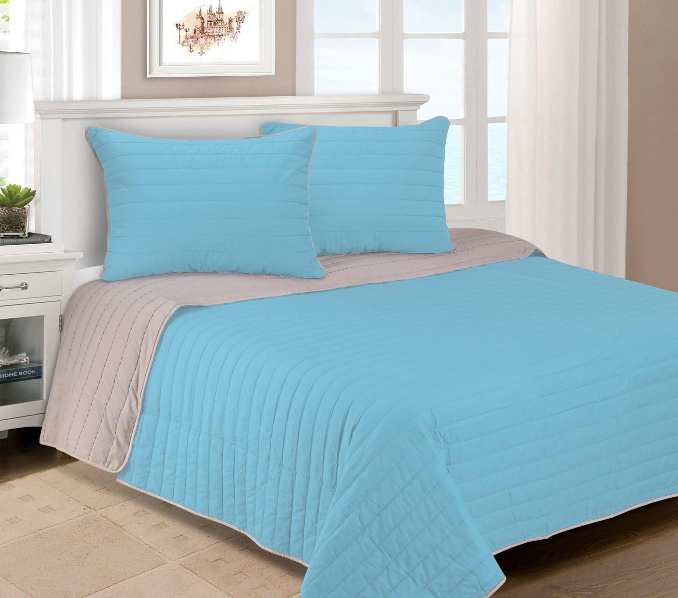 Classic All Season Reversible Blanket - Soft & Cozy for Bed, Sofa, Travel - Perfect for Winter & Summer Use