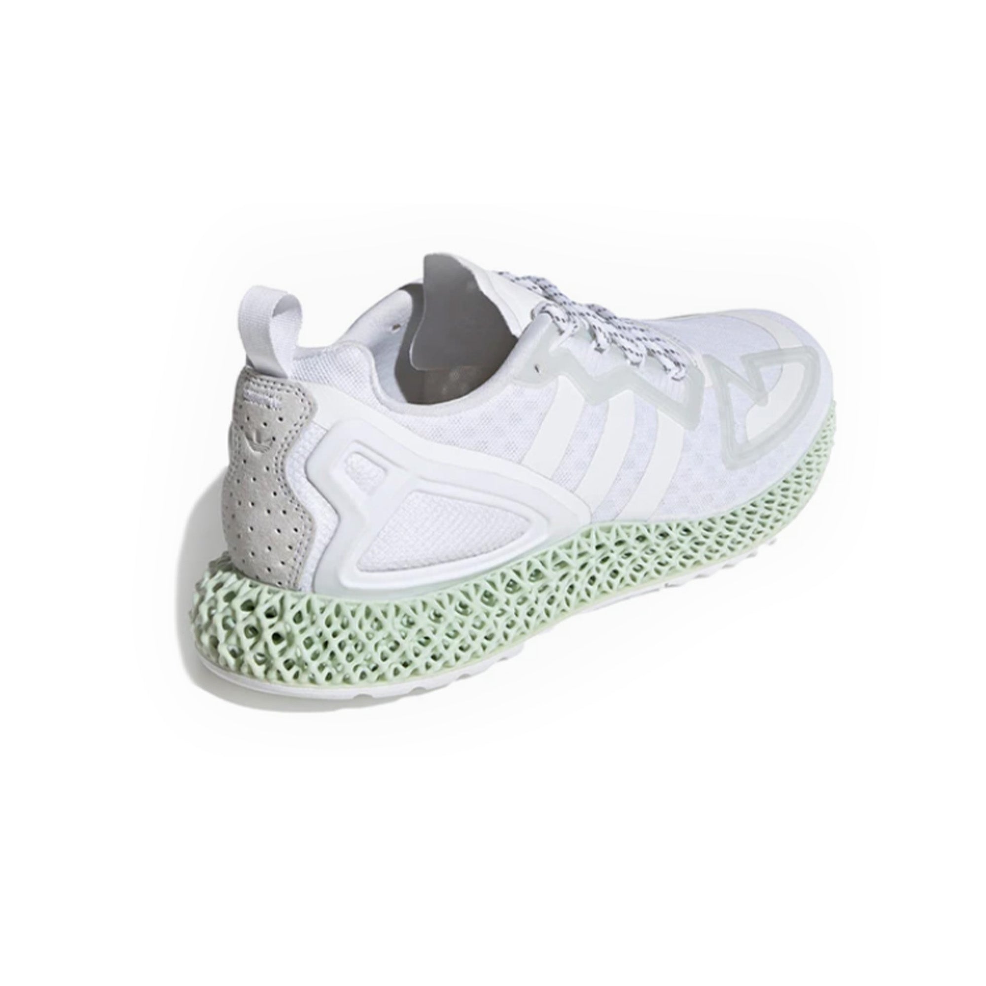 Adidas ZX 2K 4D 'Triple White' Running Shoes for Men (2021) - Lightweight Comfortable Sneakers for Jogging, Gym Workouts & Casual Wear