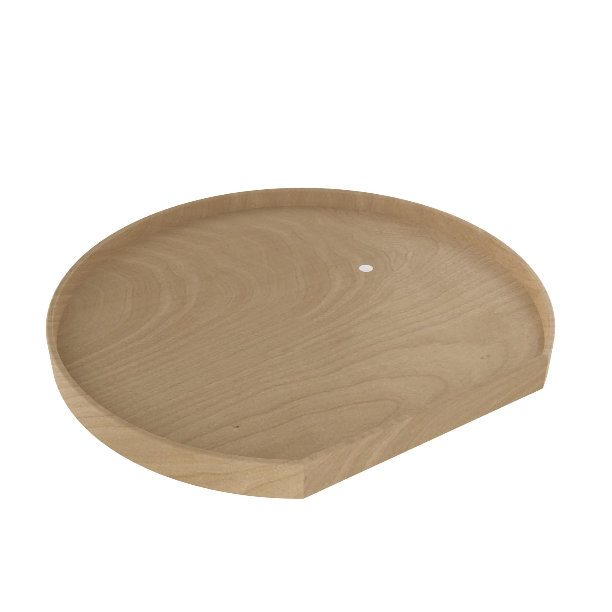 LAZY DAISY Natural Wood D-Shaped Lazy Susan Turntable Shelf for Corner Base Cabinets - Space Saving Kitchen Organizer for Spices, Condiments & Pantry Storage
