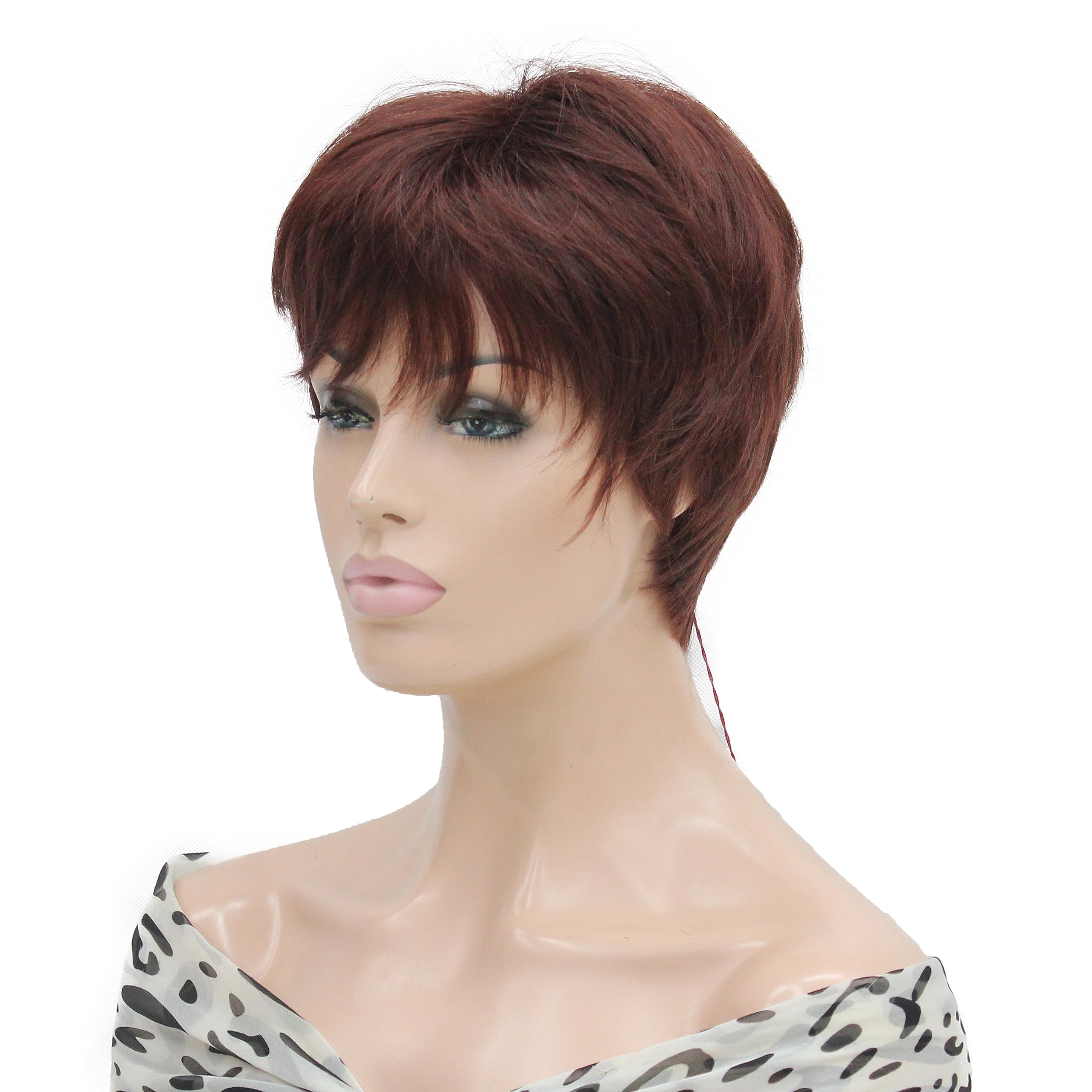 Heat Resistant Short Layered Synthetic Wig for Women - Perfect for Cosplay, Daily Wear & Styling