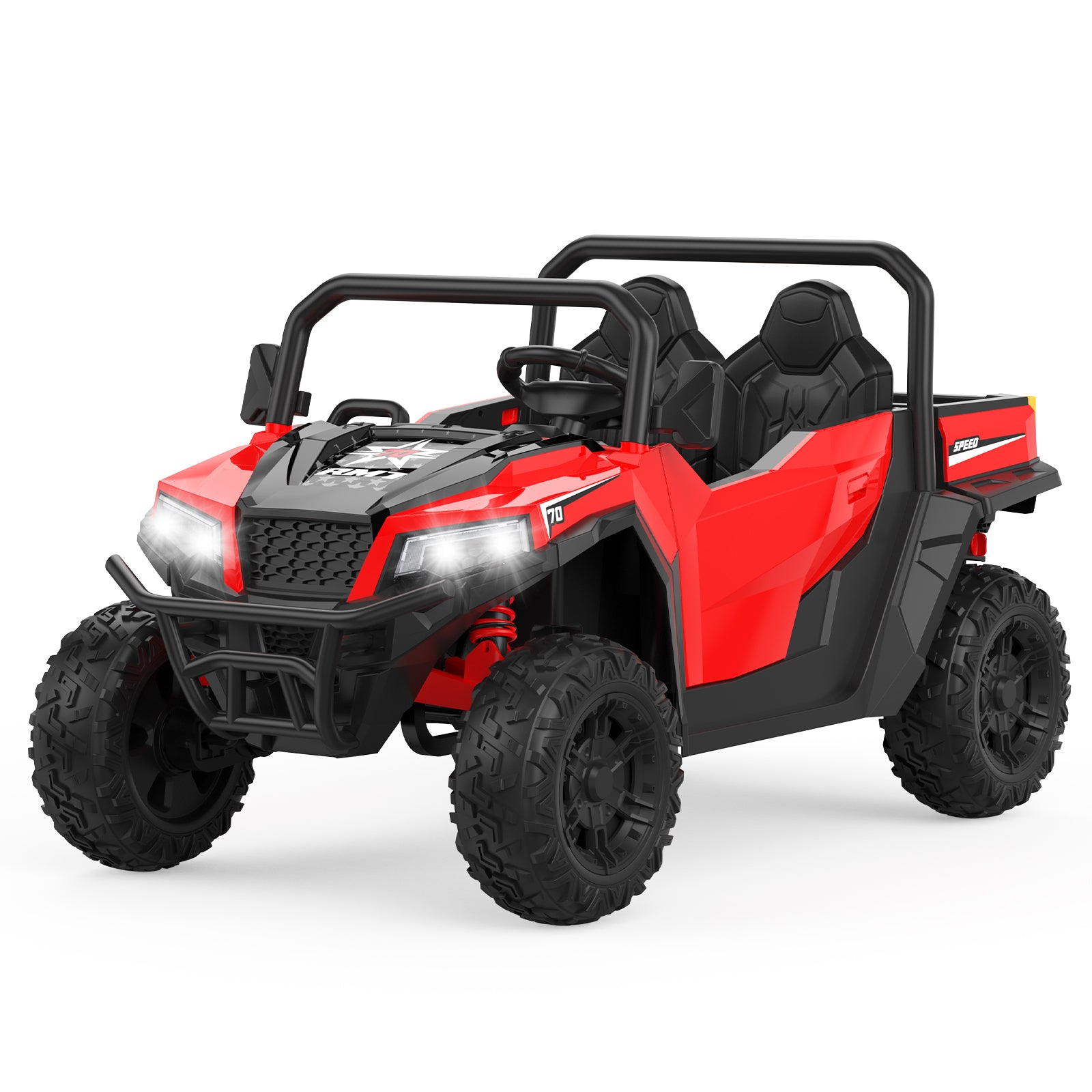 GARVEE 24V Electric Ride On Dump Truck for Kids Ages 6-12 | 4x4 Remote Control Toy Car with Shovel, Bluetooth Music & LED Lights | Outdoor Play, Construction Pretend Play, Birthday Gift for Boys & Girls