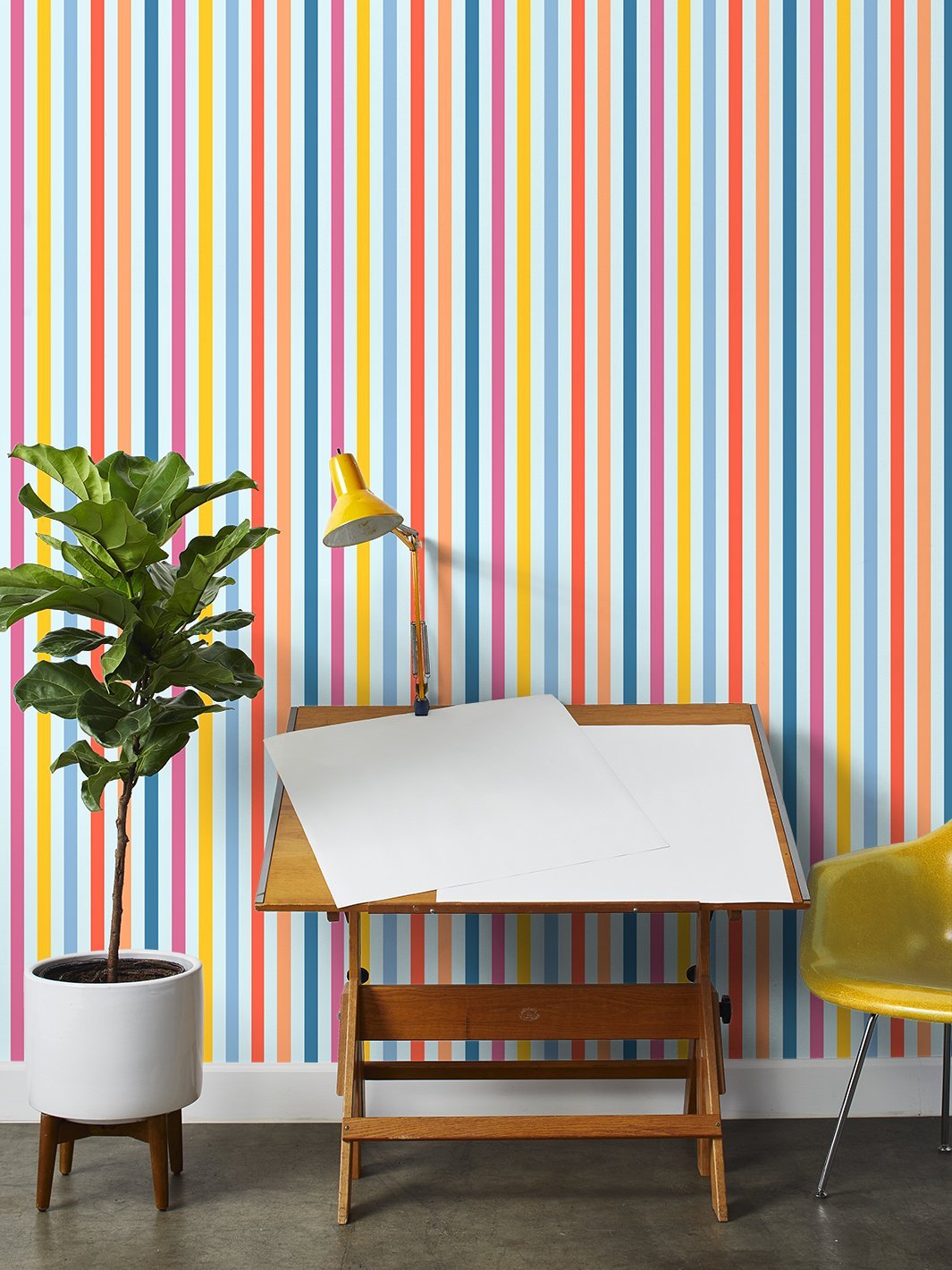 Barbie™ Bend and Snap Stripe Wallpaper - Pale Blue & White Striped Peel & Stick Removable Wallpaper for Girls' Room, Nursery, or Playroom Decor