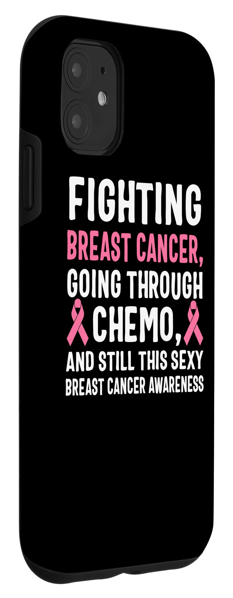 iPhone 11 Breast Cancer Awareness Phone Case - Pink Ribbon Design for Women & Girls - Support Cancer Research - Perfect for Work, School & Everyday Use