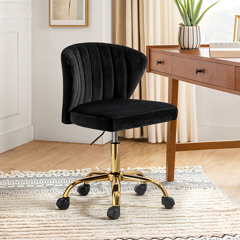Premium Chandra Velvet Office Chair - Ergonomic Executive Desk Chair with Lumbar Support for Home & Office Workspaces - Comfortable Modern Computer Chair for Long Hours of Sitting