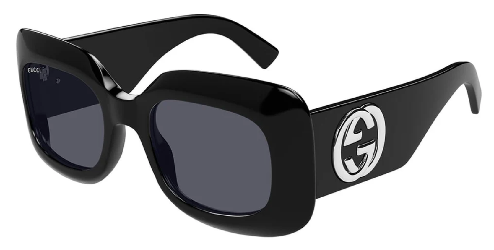 Gucci GG1695S Oversized Thick Rim Black Sunglasses for Women & Men - UV Protection, Luxury Fashion Shades for Beach, Driving & Outdoor Activities