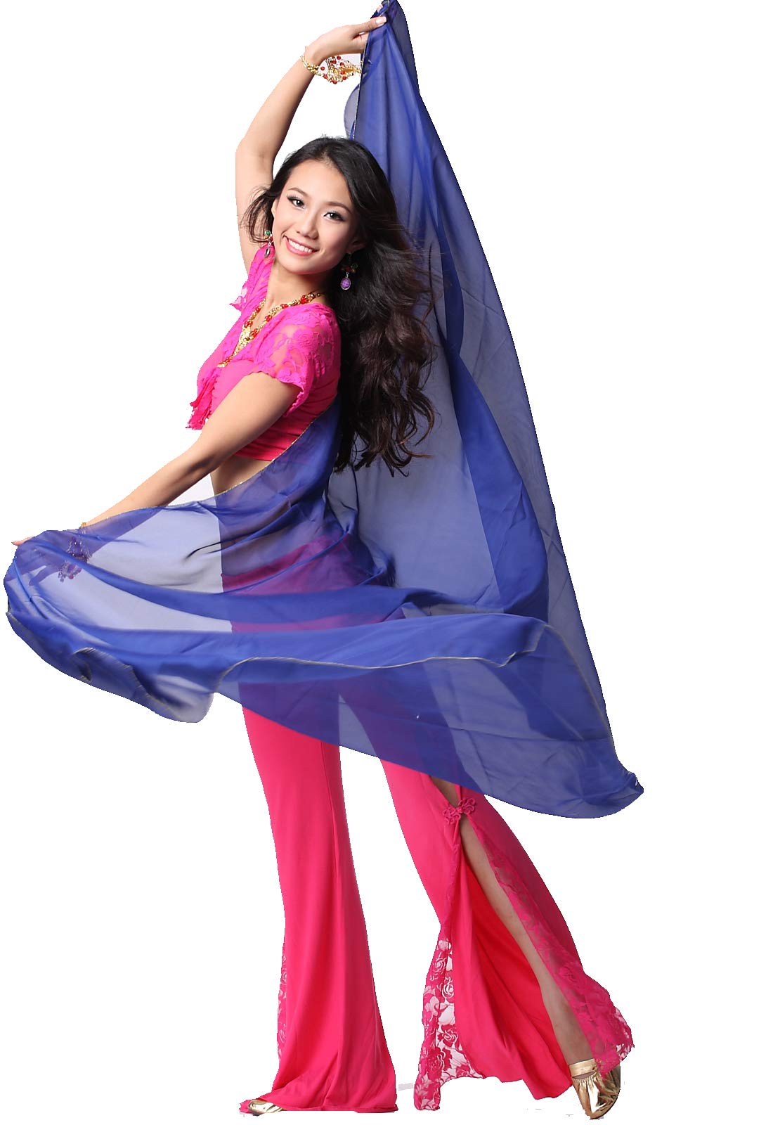 Elegant Women's Belly Dance Chiffon Scarf - Lightweight & Flowy for Dance Performances, Yoga, and Costume Accessories