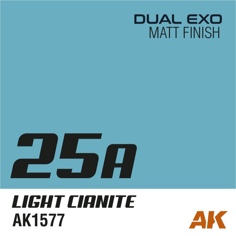 AK Interactive AK1584 Dual Exo Set - 25A Light Cianite & 25B Dark Cianite Paint Kit for Miniature Model Painting | Perfect for Warhammer, D&D, and Scale Model Enthusiasts