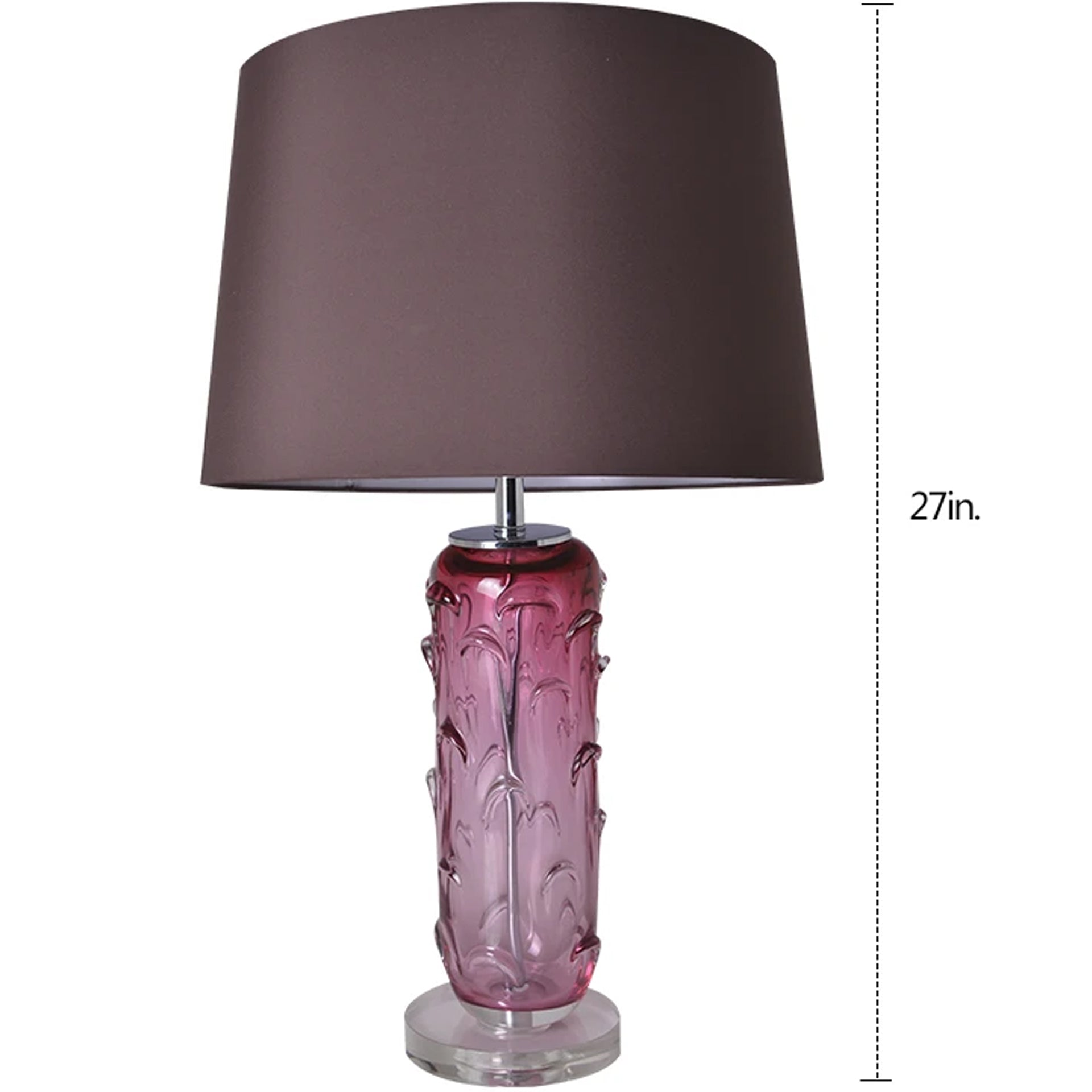 Hyacinth Sculpted Translucent Glass Accent Table Lamp - 27