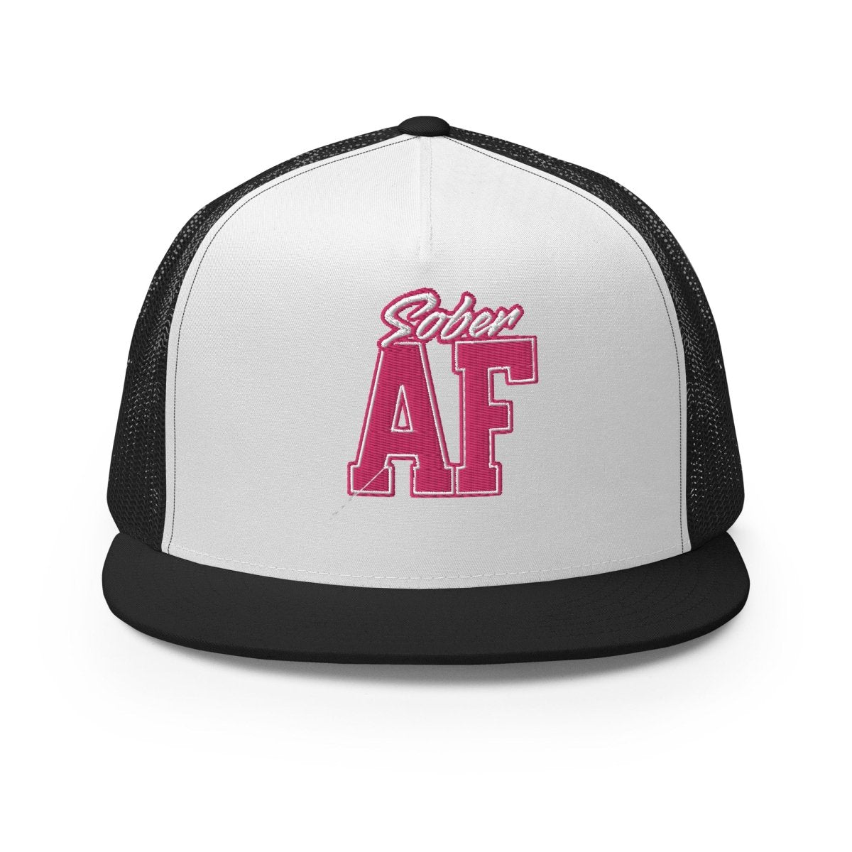 Sober AF Block Letter Trucker Cap - Stylish Baseball Hat for Men & Women - Perfect for Recovery, Sobriety Support & Everyday Wear