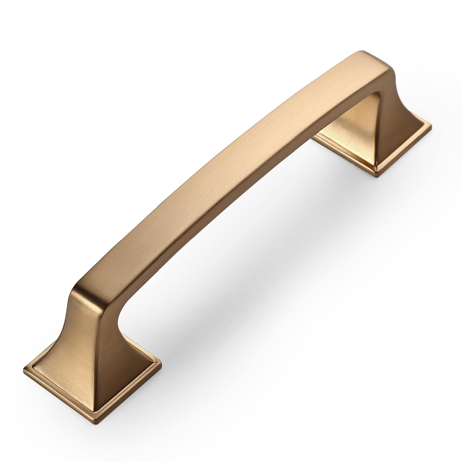 Amerdeco 30 Pack Champagne Bronze Cabinet Pulls 3-3/4 Inch (96mm) Hole Center - Modern Kitchen & Bathroom Drawer Handles, Dresser Pulls for Cabinets & Furniture - Perfect for Home Renovation & DIY Projects