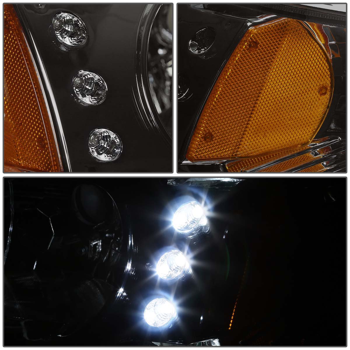 DNA MOTORING LED DRL Front Bumper Headlights - Replacement Daytime Running Lights for Cars & Trucks - Upgrade Your Vehicle's Style & Safety for Day & Night Driving