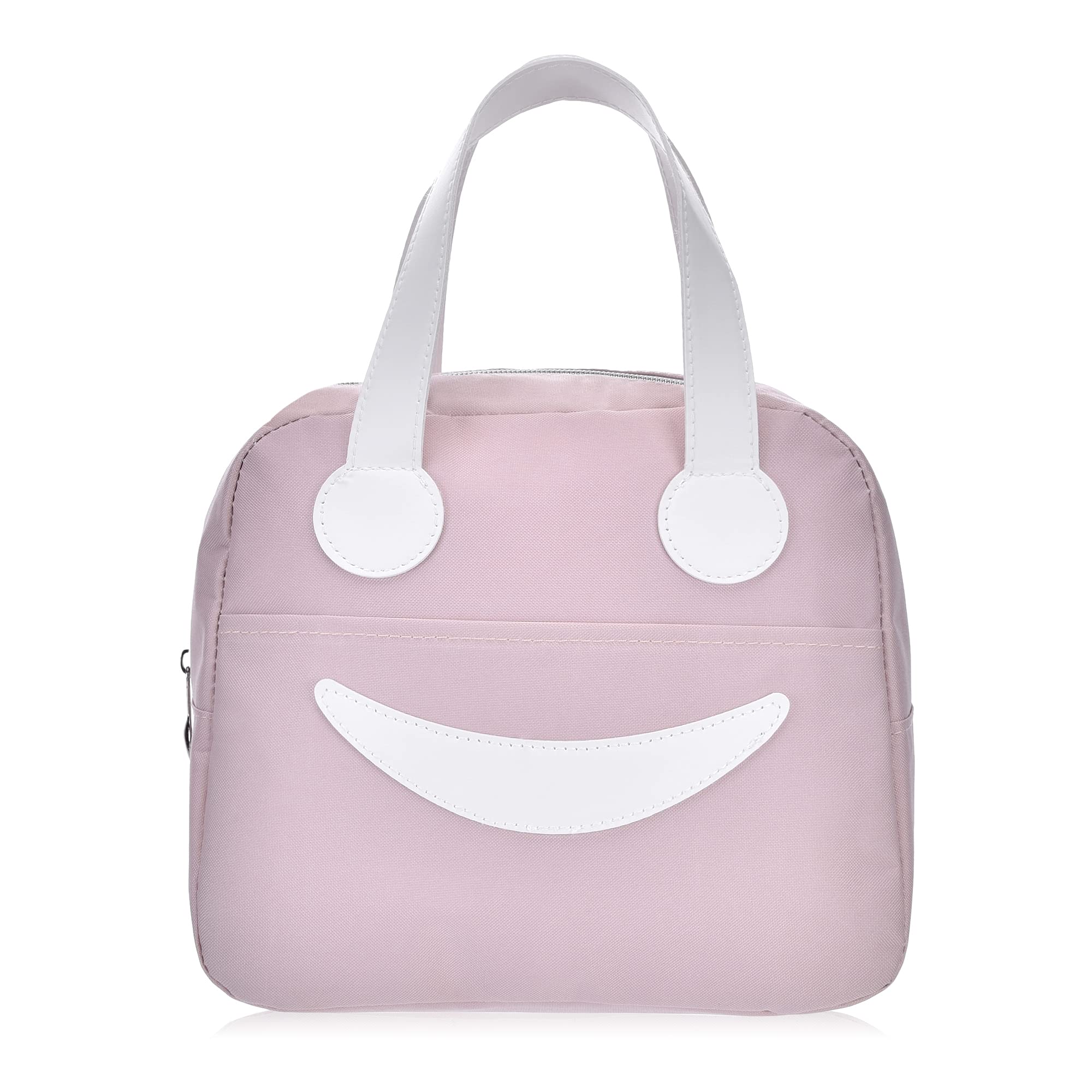 Cute Insulated Lunch Bag for Women - Portable Waterproof Lunch Tote with Cooler Function, Reusable Office Work Picnic Shopping Bag (Pink) | Perfect for Work, School, Travel & Outdoor Activities