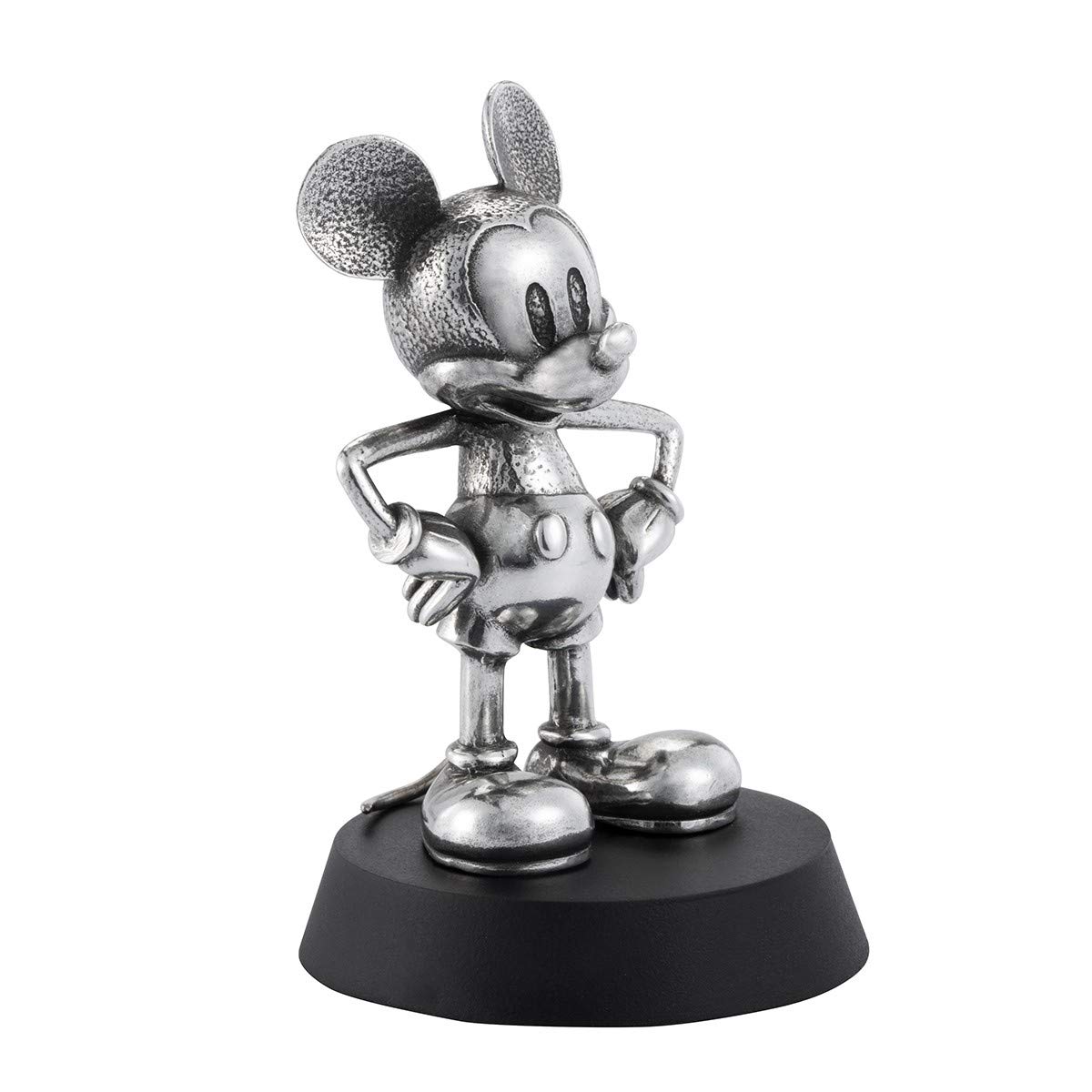 Royal Selangor Pewter Mickey Mouse Statue - Steamboat Willie 90th Anniversary Collectible Gift, Handcrafted Tin Figurine for Disney Fans, Home Decor & Office Display