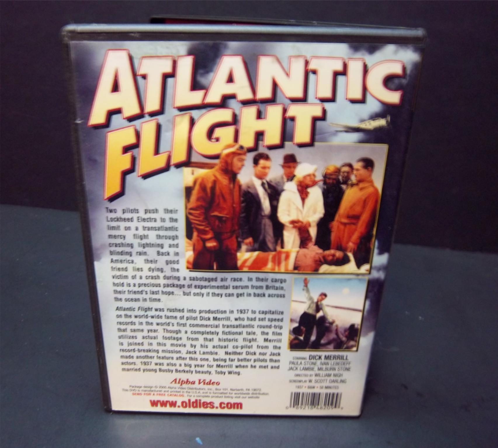 Atlantic Flight 1937 DVD - Classic Aviation Film Starring Dick Merrill, Jack Lambie & Paula Stone - Free US Shipping - Perfect for Movie Collectors & Aviation History Enthusiasts