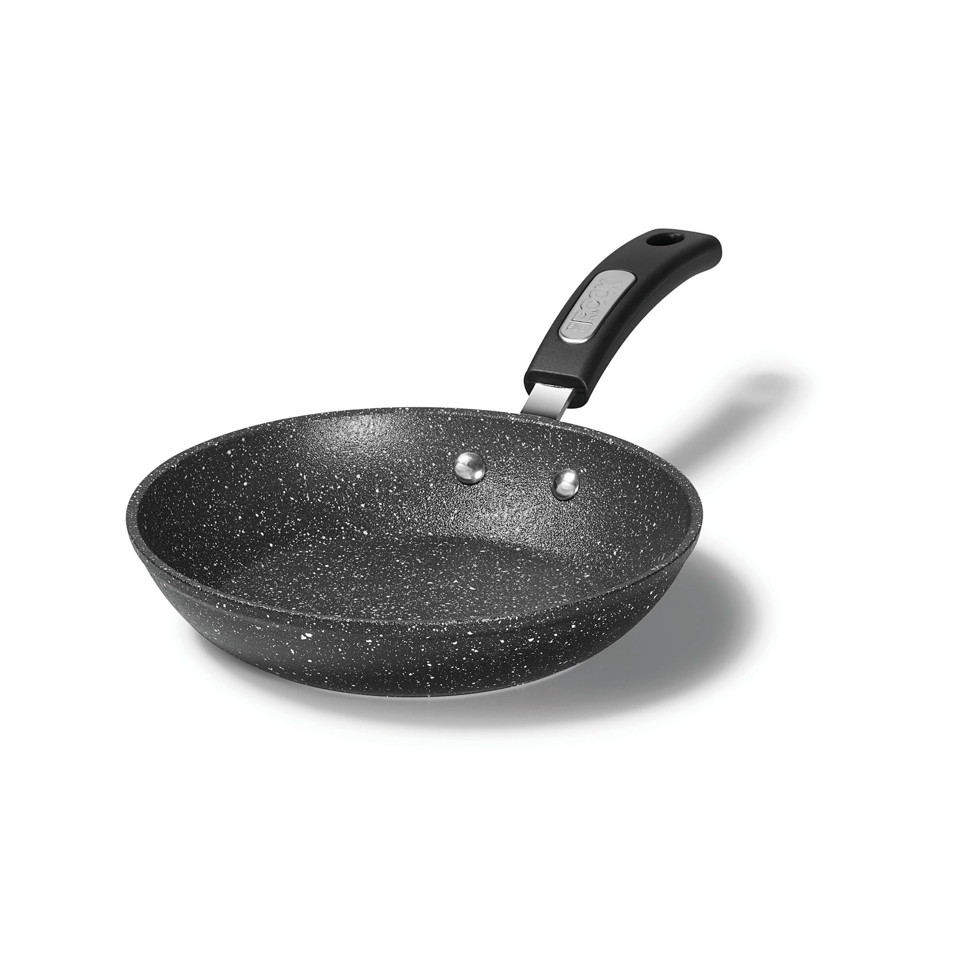 Starfrit The Rock 24cm (9.5 Inch) Non-Stick Frying Pan - Durable Forged Aluminum Cookware - Oven Safe to 350°F - PFOA Free & Easy to Clean - Black Skillet for Searing, Sauteing & Everyday Cooking
