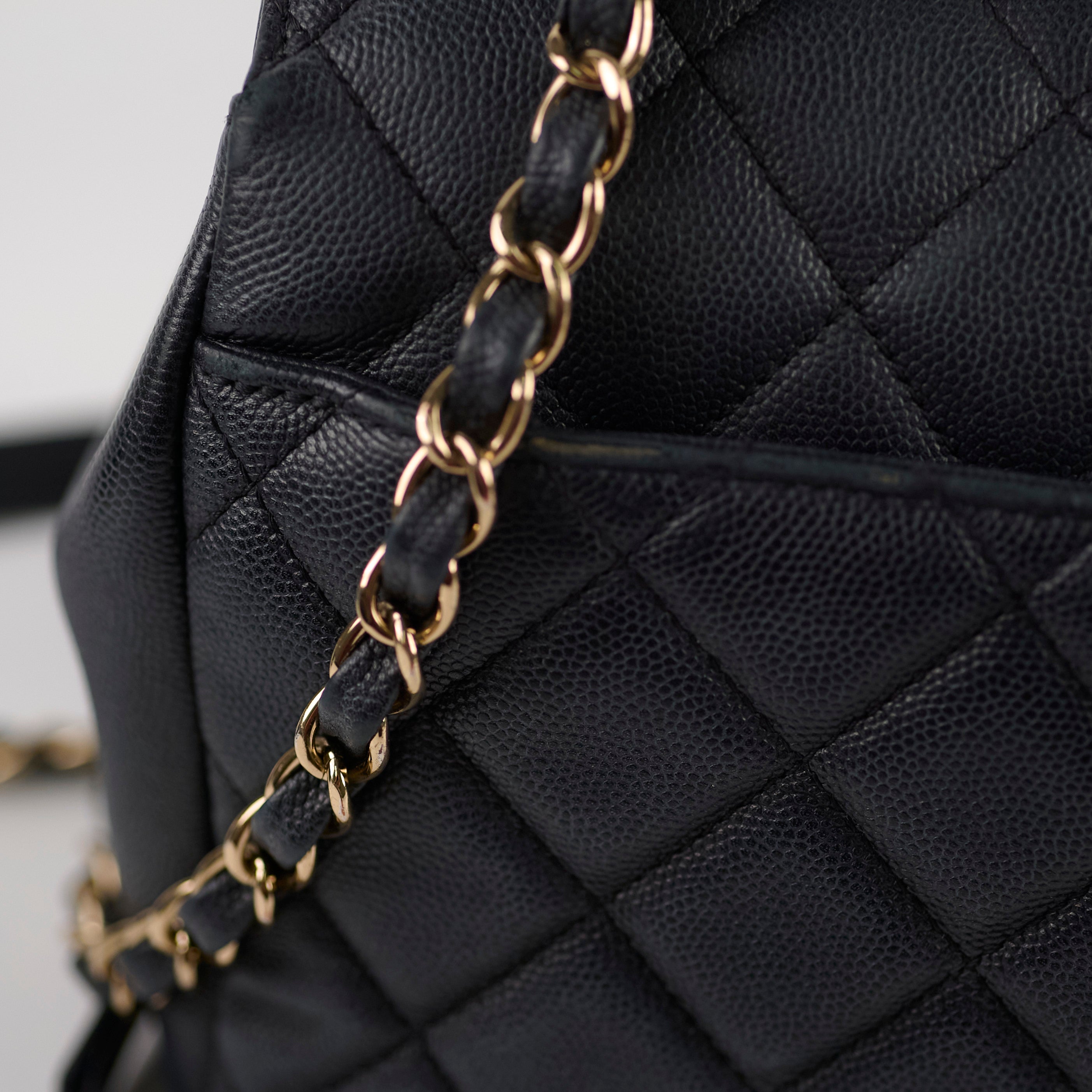 Chanel Caviar Business Affinity Handbag Dark Navy 28cm - Luxury Leather Tote Bag for Women, Perfect for Office, Work & Professional Occasions