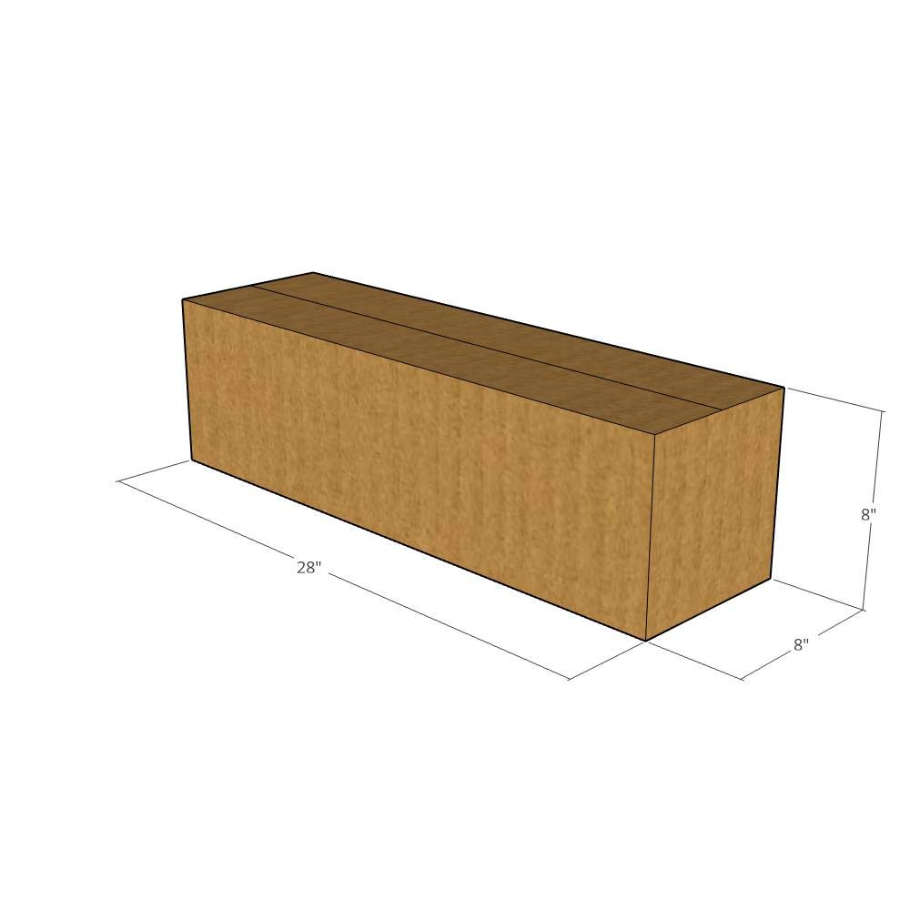 200 New Corrugated Shipping Boxes 28x8x8 Inches - 32 ECT Strength - Durable Moving & Storage Boxes for Home, Office & Ecommerce Packaging