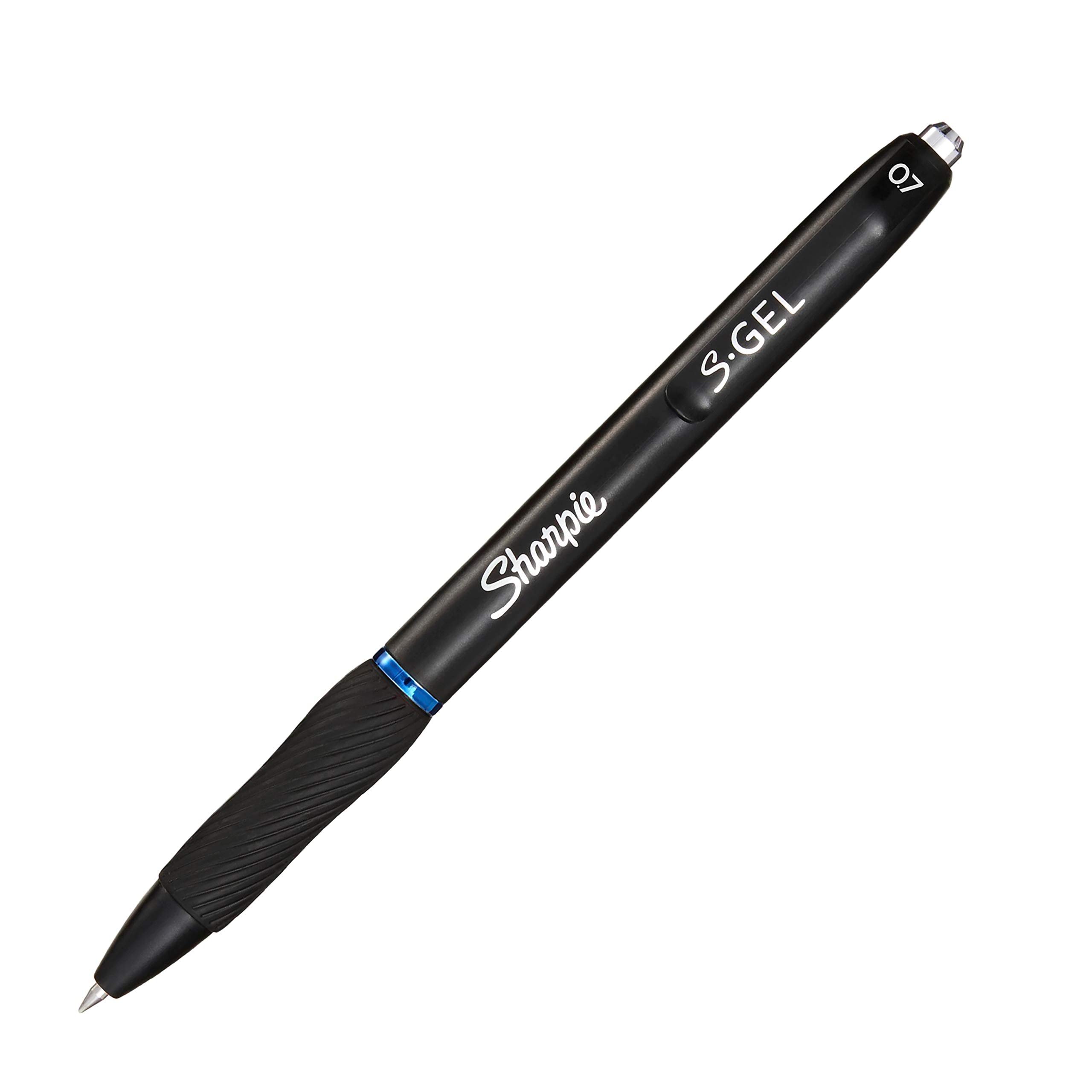 Sharpie S-Gel Medium Point (0.7mm) Gel Pens - 12 Pack Blue Ink Pens for Office, School, Note Taking & Art Projects