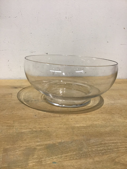 19.5 Inch Clear Glass Bowl - Large Transparent Serving Bowl for Salads, Fruits, Snacks - Perfect for Parties, Entertaining & Kitchen Decor