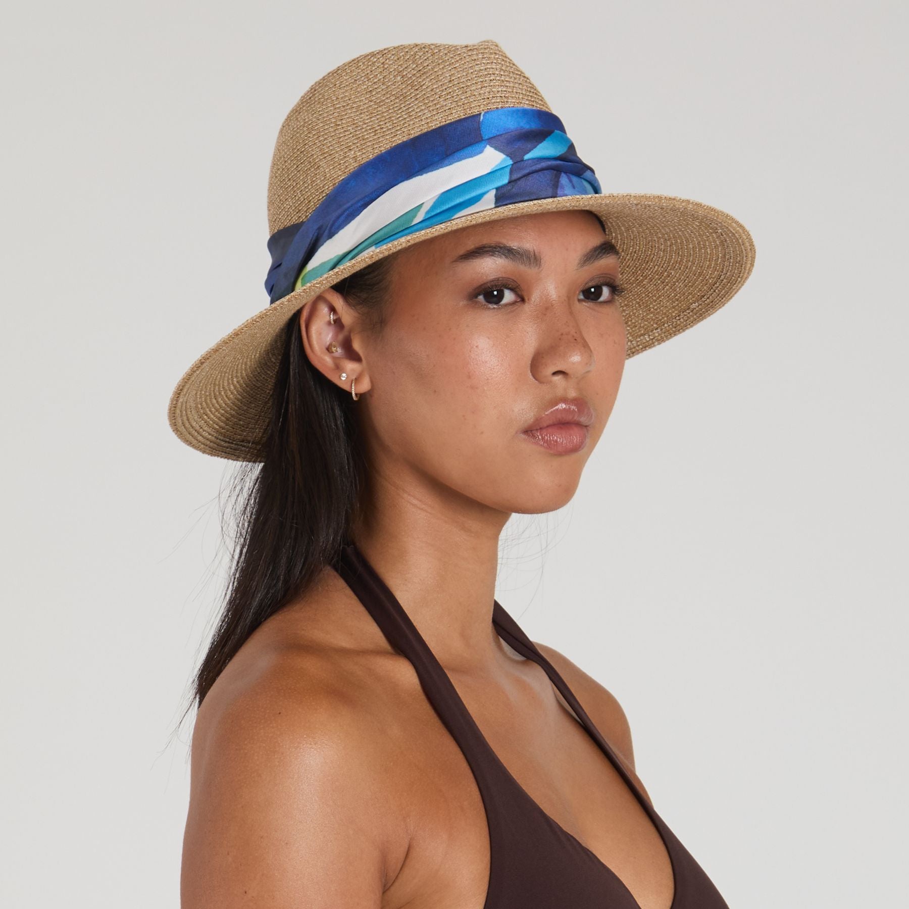 Courtney Toyo Packable Fedora Hat for Women & Men - Foldable Travel Sun Hat with UPF 50+ Protection - Perfect for Beach, Hiking, and Outdoor Adventures