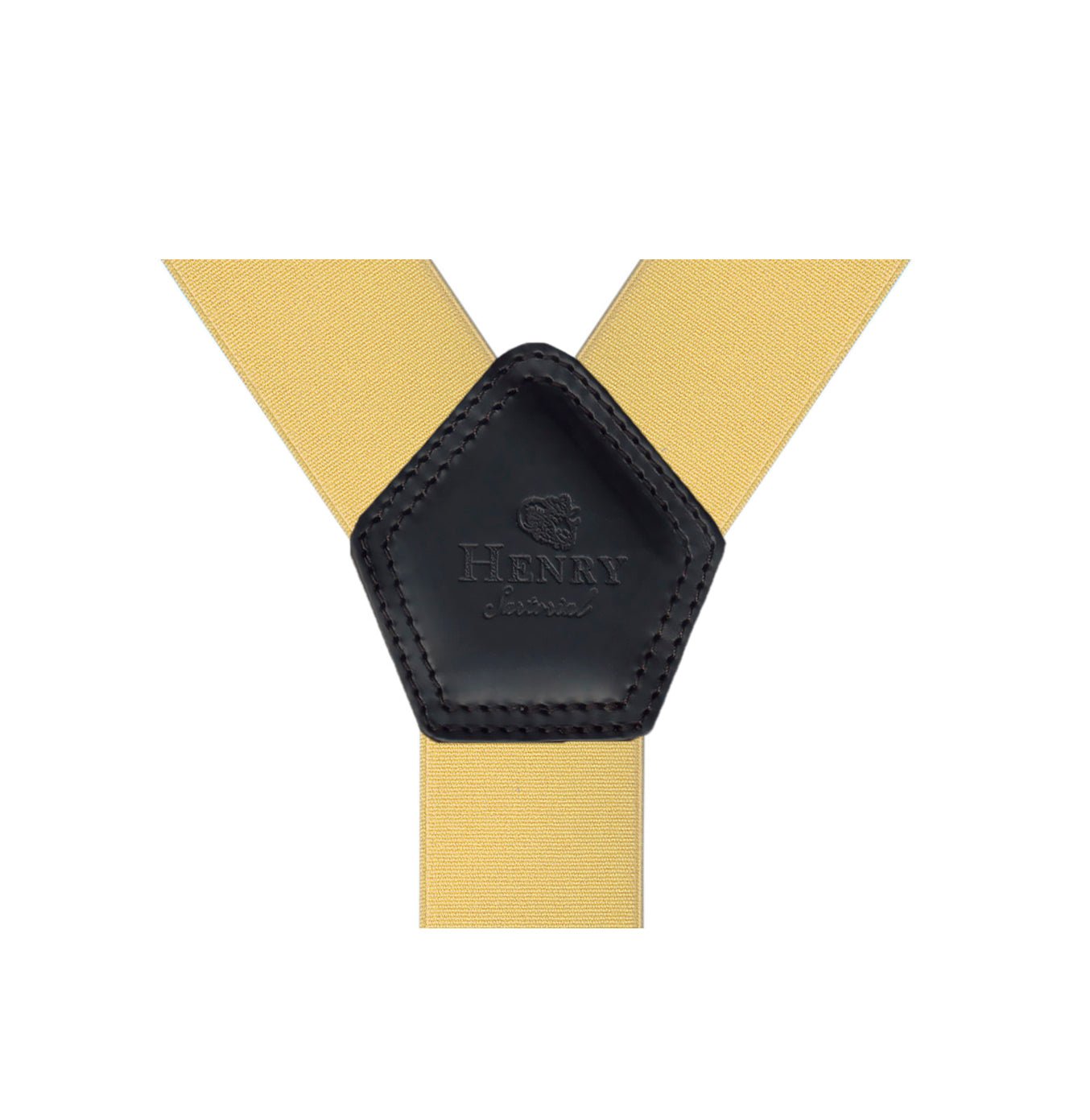 HENERY SARTORIAL x LEYVA Adjustable Suspenders with Metal Clips - Beige Braces for Men | Formal Wear & Vintage Style Accessories