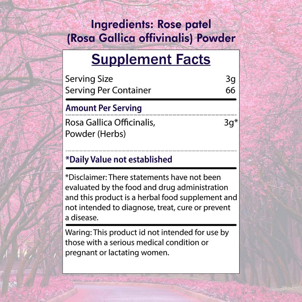 Pure & Natural Rose Petal Powder (Rosa Centifolia) for Skin & Hair Care - 100g | Brightening Face Mask, Tan Removal & Glow Treatment | Ayurvedic Beauty Solution for Radiant Skin & Healthy Hair | Perfect for DIY Spa, Facial Treatments & Natural Skincare Routines