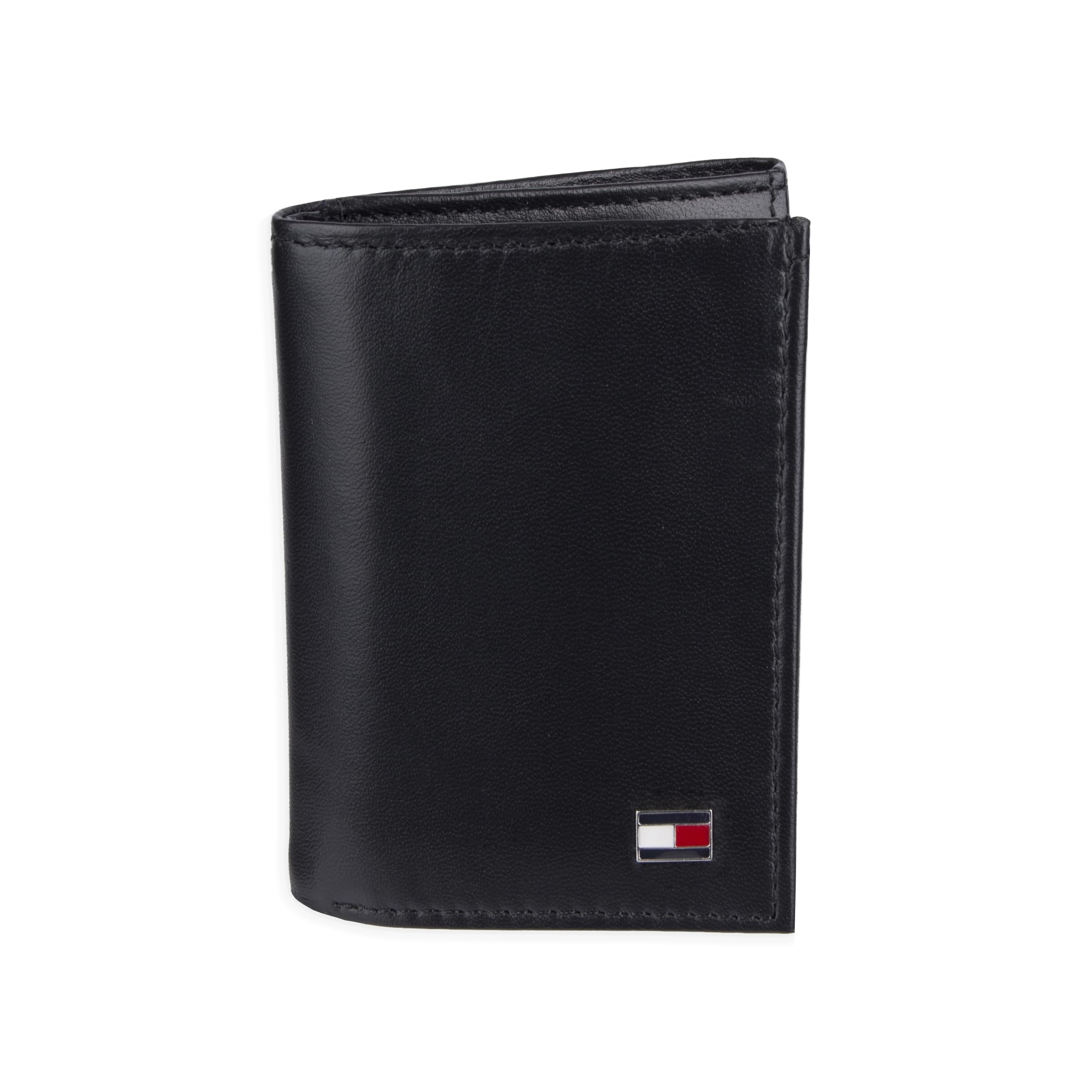 Tommy Hilfiger Men's Slim RFID Blocking Leather Wallet with ID Window & 12 Card Slots - Perfect for Travel, Business & Everyday Use